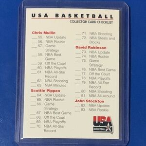 Checklist 55-110 #100 1992 Skybox USA 1992-93 Skybox USA Basketball Trading Card